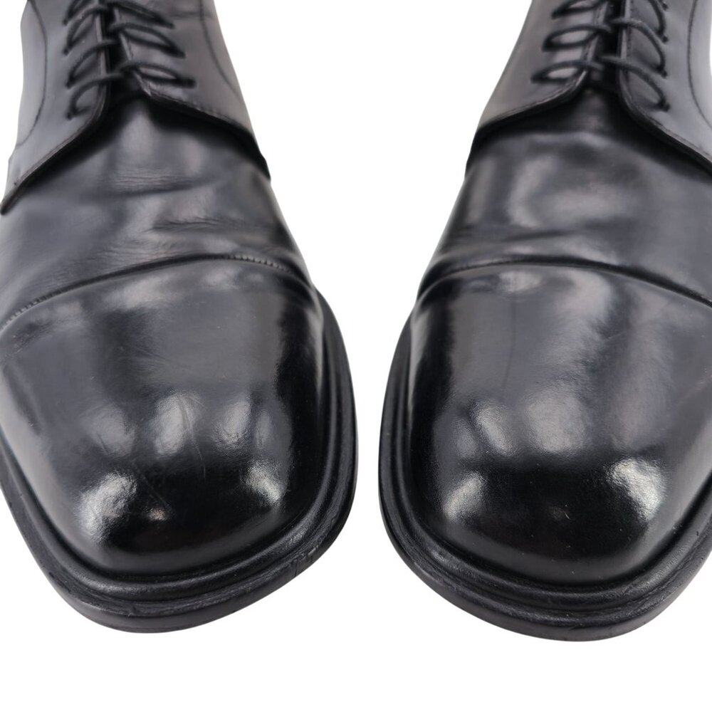 Mezlan Spain Mens size 11 Dress Shoes Black Leather Cap-toe Derby Oxfords Formal - Picture 8 of 12